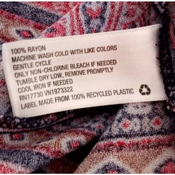 XHILARATION NAVY & RED KIMONO SZ.M/L EUC - Picture 6 of 6